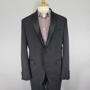 Kenneth Cole Reaction Men's Tuxedo Jacket Black Poly‎ Blend Techni-cole 42R